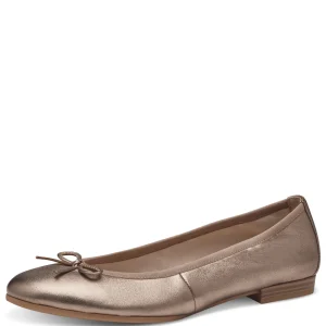 Shop Tamaris Damenballerina metallic COPPER