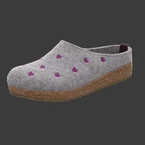 Fashion Haflinger Damenhauspantoffel grau