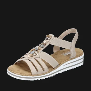 Sale Rieker FSK Damen Sandalen beige