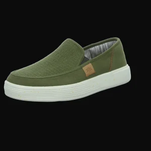 Store Hey Dude Shoes Herrenslipper Canvas grün