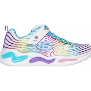 Outlet Skechers S Lights: Wavy Beams Weiß