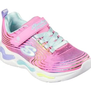 Best Sale Skechers S Lights: Wavy Beams Pink